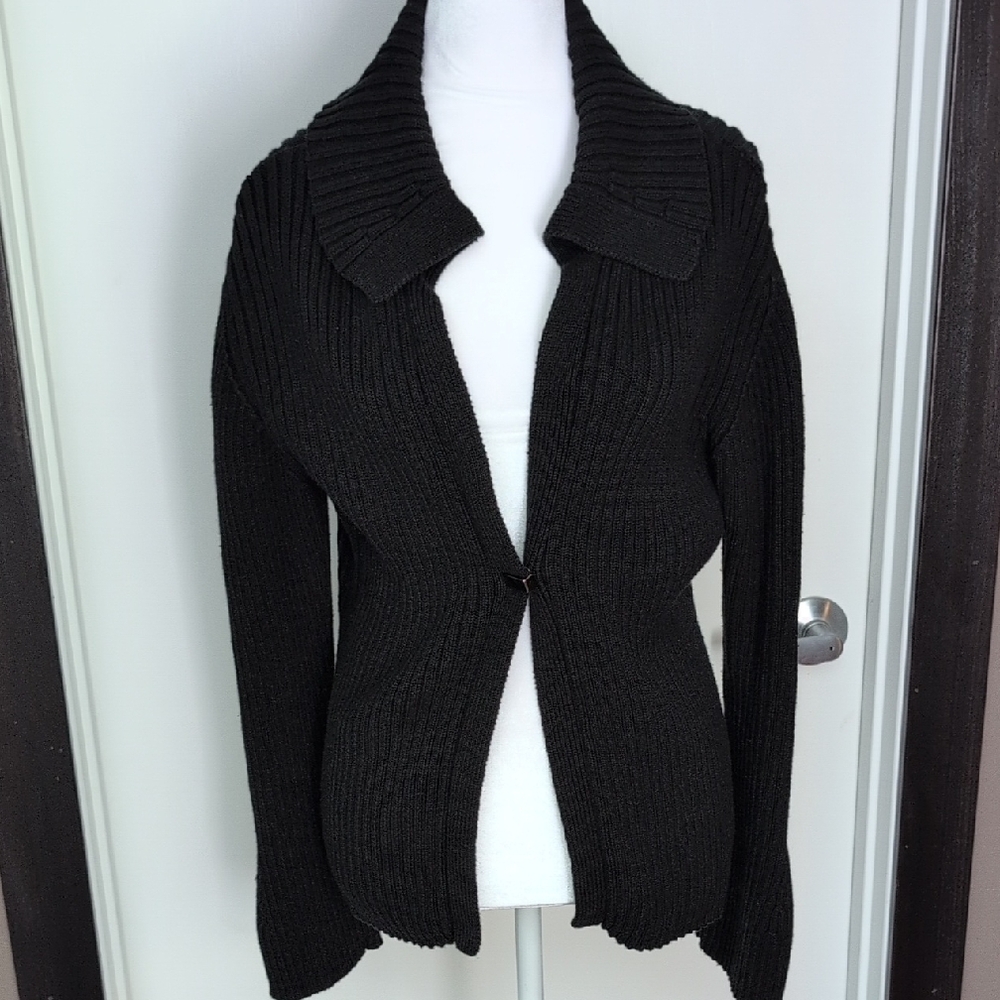 Elegant Black Women's Cardigan